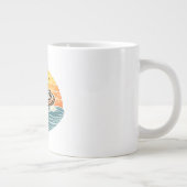 Tom Retro-Sonnenuntergangs-Name-Design Jumbo-Tasse (Rechts)