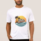 Tom Retro Sunset Namensdesign T-Shirt (Vorderseite)