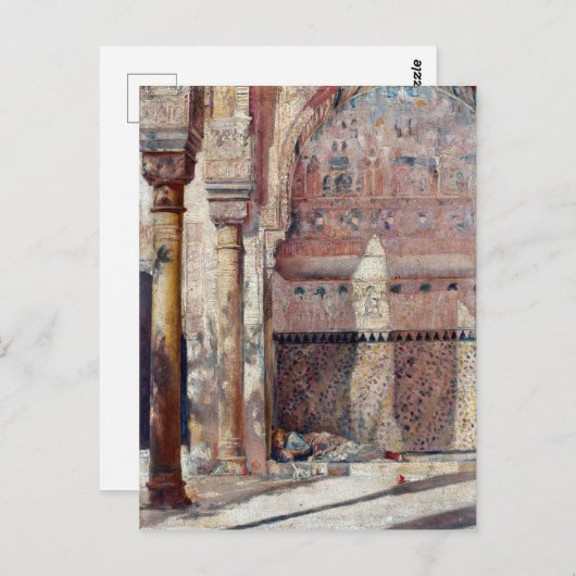 Tom Roberts Basking A Corner in der Alhambra Postkarte (Vorne/Hinten)
