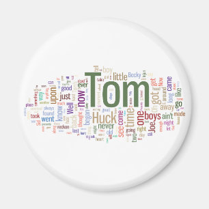 Tom Sawyer Word Cloud Magnet
