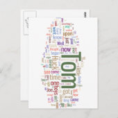 Tom Sawyer Word Cloud Postkarte (Vorne/Hinten)
