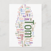 Tom Sawyer Word Cloud Postkarte (Vorderseite)