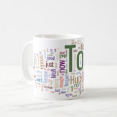Tom- Sawyerwort-Wolke Kaffeetasse (Vorderseite Links)