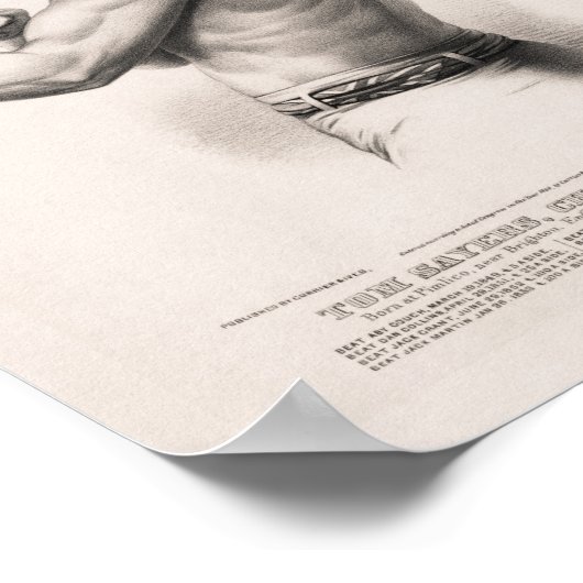 Tom Sayers - Englischer Bare-Knuckle-Champion Poster (Ecke)