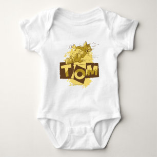 Tom schiebt Stopp Baby Strampler