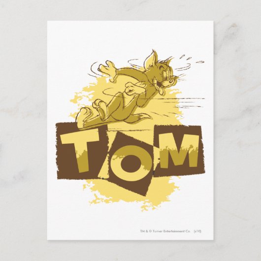 Tom schiebt Stopp Postkarte (Vorderseite)