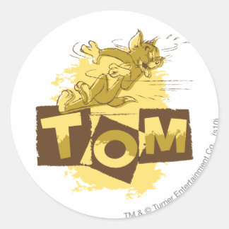 Tom schiebt Stopp Runder Aufkleber