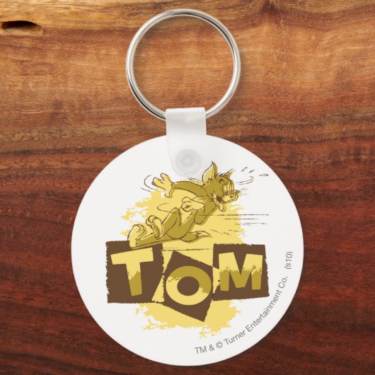 Tom schiebt Stopp Schlüsselanhänger (Vorderseite)