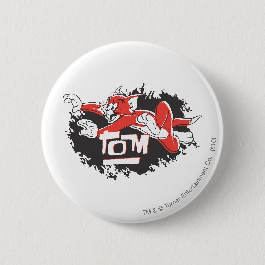 Tom Schwarz-Rot-Logo Button (Vorderseite)