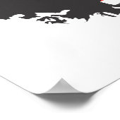 Tom Schwarz-Rot-Logo Poster (Ecke)