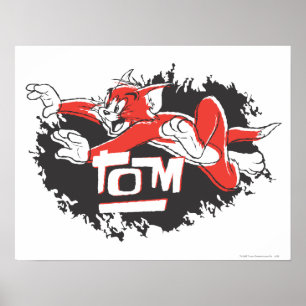 Tom Schwarz-Rot-Logo Poster