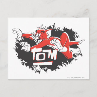Tom Schwarz-Rot-Logo Postkarte