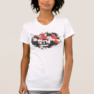 Tom Schwarz-Rot-Logo T-Shirt