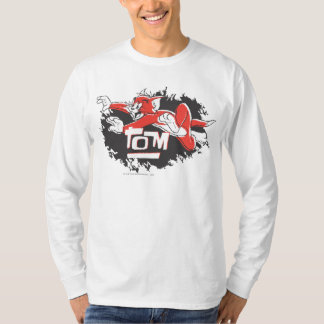 Tom Schwarz-Rot-Logo T-Shirt