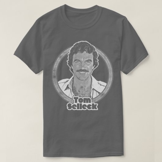 Tom Selleck 80er Ästhetische Gestaltung T-Shirt (Design vorne)