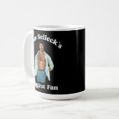 Tom Sellecks größter Fan Retro-Design Kaffeetasse (Vorderseite Links)
