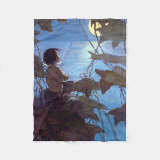 Tom sieht sich den Mond an, Jessie Willcox-Smith Fleecedecke (Vorderseite)