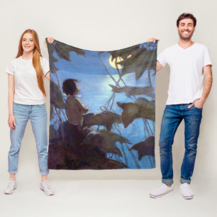 Tom sieht sich den Mond an, Jessie Willcox-Smith Fleecedecke