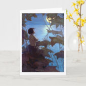 Tom sieht sich den Mond an, Jessie Willcox-Smith Karte (Gelbe Blume)