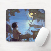 Tom sieht sich den Mond an, Jessie Willcox-Smith Mousepad (Mit Mouse)