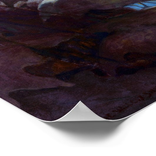 Tom sieht sich den Mond an, Jessie Willcox-Smith Poster (Ecke)