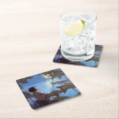 Tom sieht sich den Mond an, Jessie Willcox-Smith Rechteckiger Pappuntersetzer (Vor Ort)