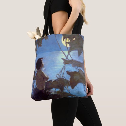 Tom sieht sich den Mond an, Jessie Willcox-Smith Tasche (Von Nahem)