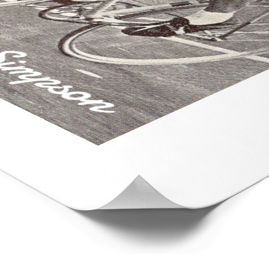 Tom Simpson Poster drucken (Ecke)