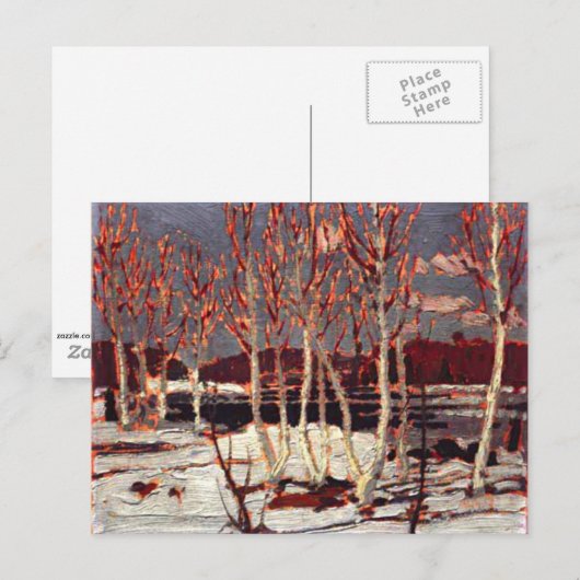 Tom Thomson - April in Algonquin Postkarte (Vorne/Hinten)