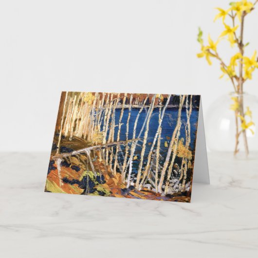 Tom Thomson - Blauer See, schöne Kunst Karte (Gelbe Blume)