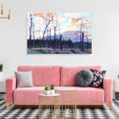 Tom Thomson - BURNT LAND AM SUNSET 1915 Leinwanddruck (Insitu (Wohnzimmer))