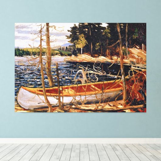Tom Thomson - Die Canoe Canvas Print Leinwanddruck (Insitu (Holzboden))