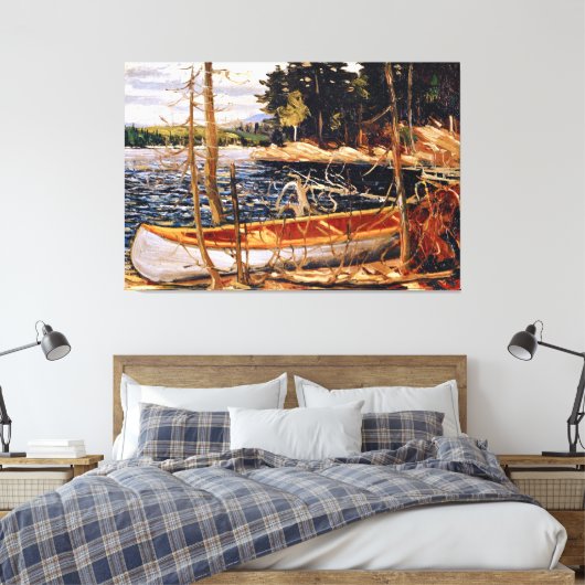 Tom Thomson - Die Canoe Canvas Print Leinwanddruck (Insitu (Schlafzimmer))