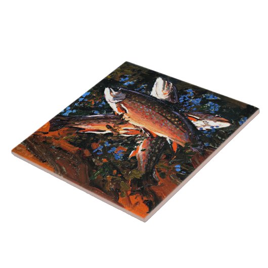 Tom Thomson - Drei Trout Fliese (Seite)