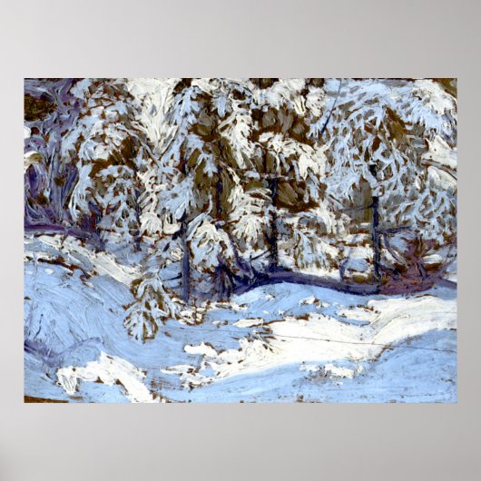 Tom Thomson - Erster Schnee im Herbst Poster (Vorne)
