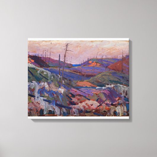 Tom Thomson - FIRE SWEPT HILLS 1915 Leinwanddruck (Vorderseite)
