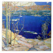 Tom Thomson - Frühlingseis, beliebtes Gemälde, Fliese (Vorderseite)