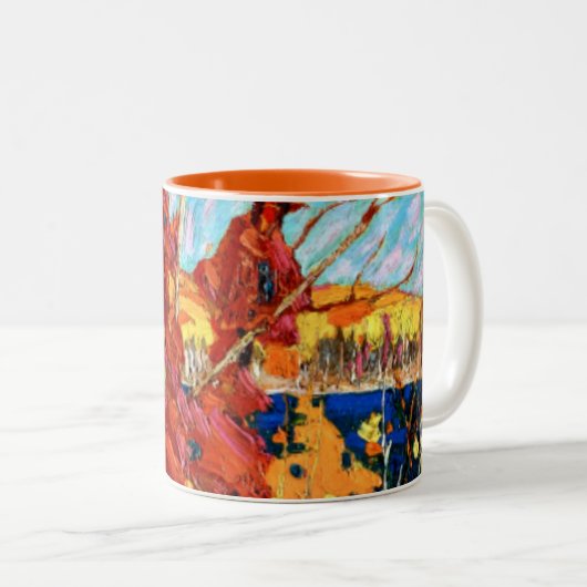 Tom Thomson - Herbstblätter Zweifarbige Tasse (VorderseiteRechts)