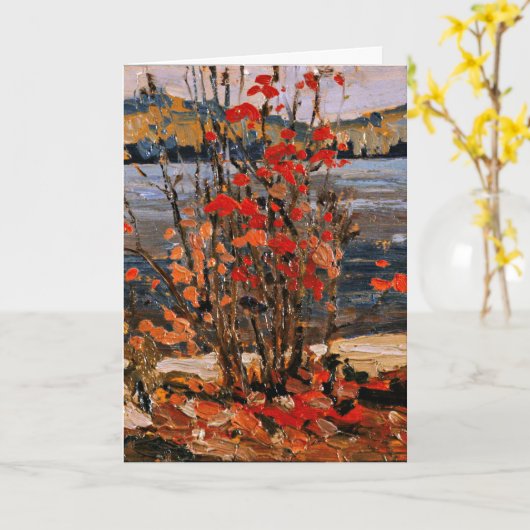 Tom Thomson - Lake and Red Tree Karte (Gelbe Blume)