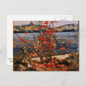 Tom Thomson - Lake and Red Tree Postkarte (Vorne/Hinten)