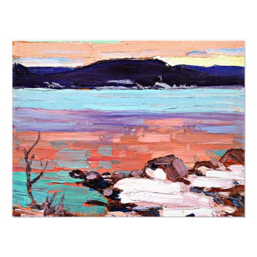 Tom Thomson - Landschaft mit Schnee Fotodruck (Vorne)