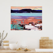 Tom Thomson - Landschaft mit Schnee Poster (Küche)