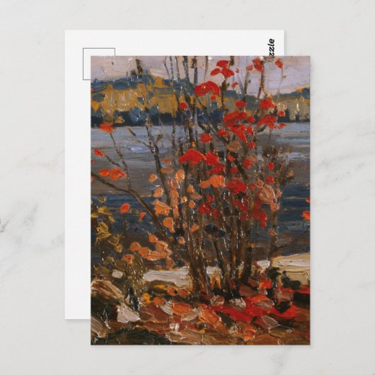 Tom Thomson Painting Lake and Red Tree Ontario P Postkarte (Vorne/Hinten)
