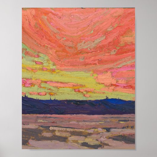Tom Thomson Painting Sunset Ontario Landscape Poster (Vorne)