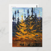 Tom Thomson Painting Tamaracks Canadian Wilderness Postkarte (Vorne/Hinten)