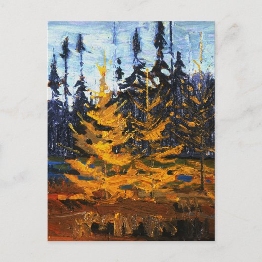 Tom Thomson Painting Tamaracks Canadian Wilderness Postkarte (Vorderseite)