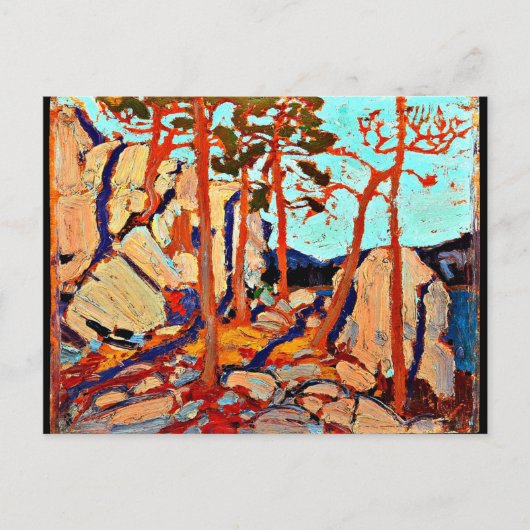 Tom Thomson - Pine Cleft Rocks Postkarte (Vorderseite)