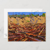Tom Thomson - Sandbank mit Logs Postkarte (Vorne/Hinten)