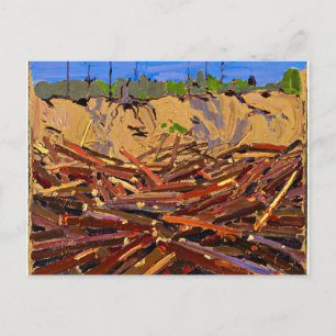 Tom Thomson - Sandbank mit Logs Postkarte