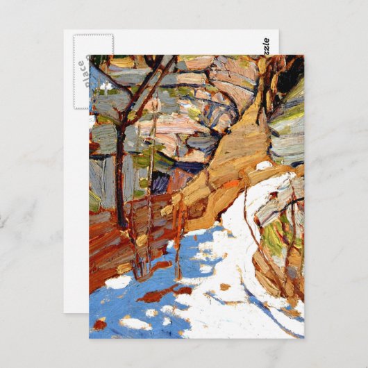 Tom Thomson - Schnee und Rocks Postkarte (Vorne/Hinten)